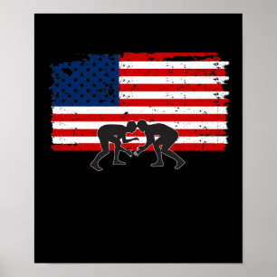 Póster Bandera estadounidense poster lucha contra el dise