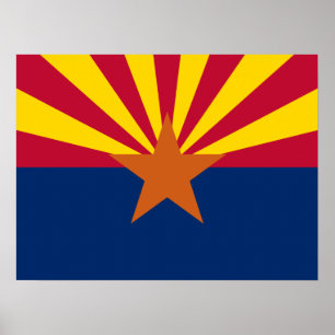 Póster Bandera Estatal de Arizona