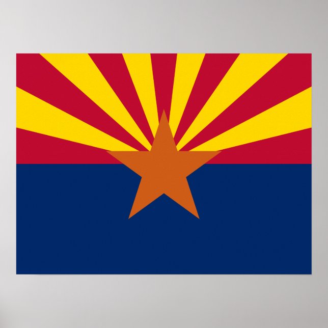 Póster Bandera Estatal de Arizona (Frente)