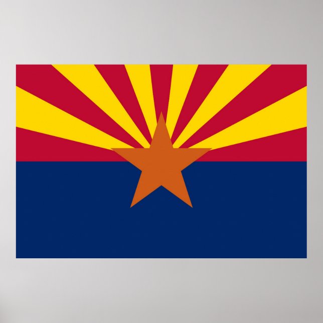 Póster Bandera Estatal de Arizona (Frente)