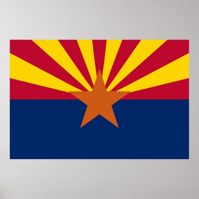 Póster Bandera Estatal de Arizona (Frente)