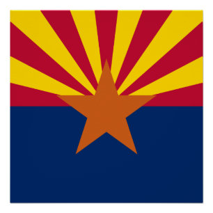 Póster Bandera Estatal de Arizona