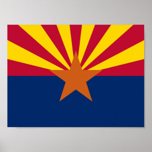 Póster Bandera Estatal de Arizona