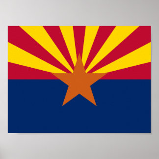 Póster Bandera Estatal de Arizona