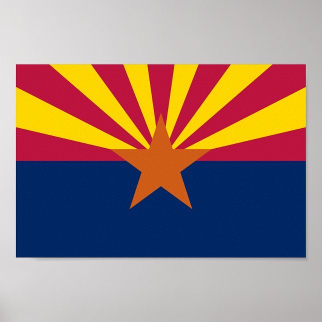 Póster Bandera Estatal de Arizona (Frente)