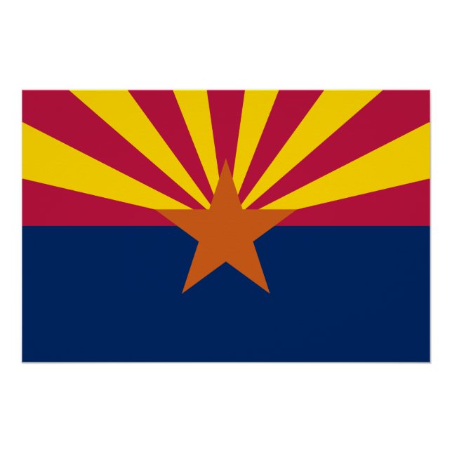 Póster Bandera Estatal de Arizona (Anverso)