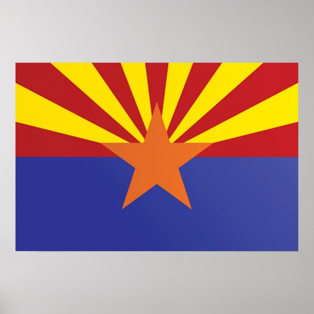 Póster Bandera Estatal de Arizona, Estados Unidos (Frente)