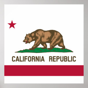 Póster Bandera estatal de California