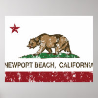 Bandera estatal de California Newport Beach