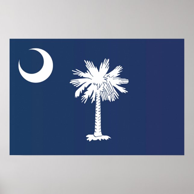 Póster Bandera Estatal de Carolina del Sur, Estados Unido (Frente)