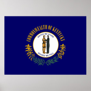 Póster Bandera Estatal de Kentucky