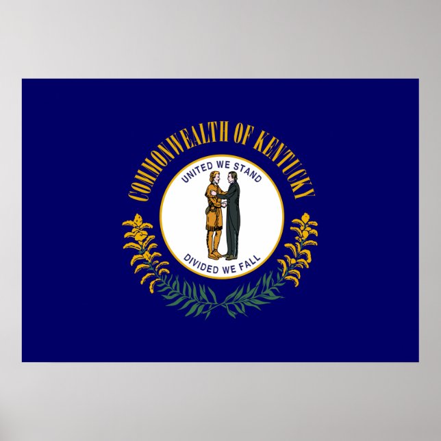 Póster Bandera Estatal de Kentucky (Frente)
