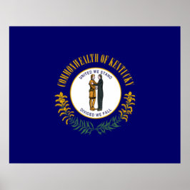 Póster Bandera Estatal de Kentucky