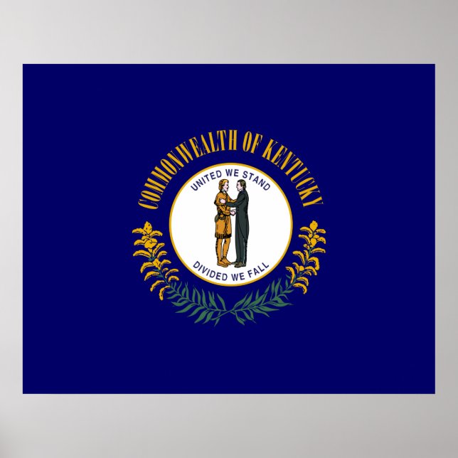 Póster Bandera Estatal de Kentucky (Frente)