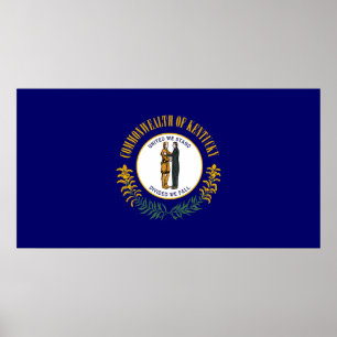 Póster Bandera estatal de Kentucky