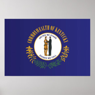 Póster Bandera estatal de Kentucky, Estados Unidos