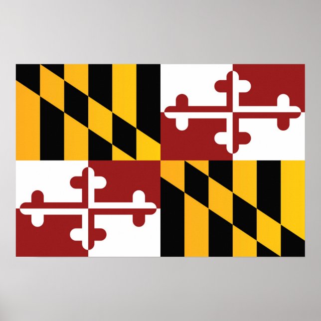 Póster Bandera estatal de Maryland, Estados Unidos (Frente)