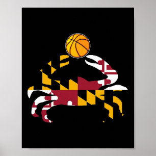 Póster Bandera Estatal De Maryland Orgullo De Cangrejo Az