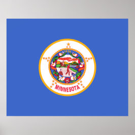 Póster Bandera estatal de Minnesota