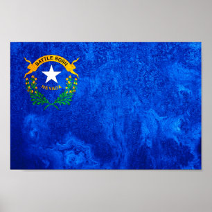 Póster Bandera Estatal de Nevada