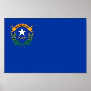 Póster Bandera Estatal de Nevada