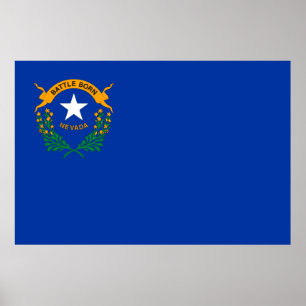 Póster Bandera estatal de Nevada Poster