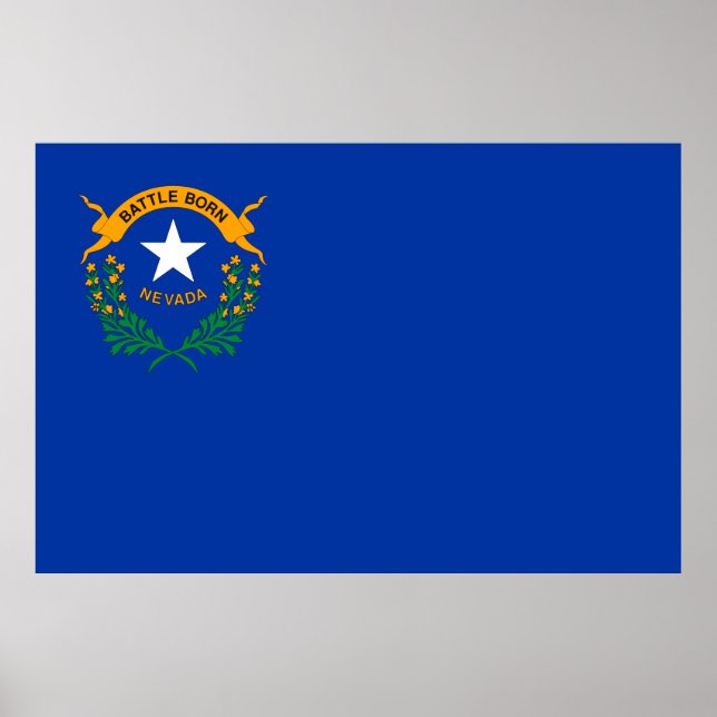 Póster Bandera estatal de Nevada Poster (Frente)