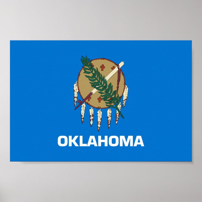 Póster Bandera estatal de Oklahoma (Frente)