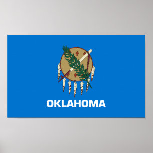 Póster Bandera estatal de Oklahoma