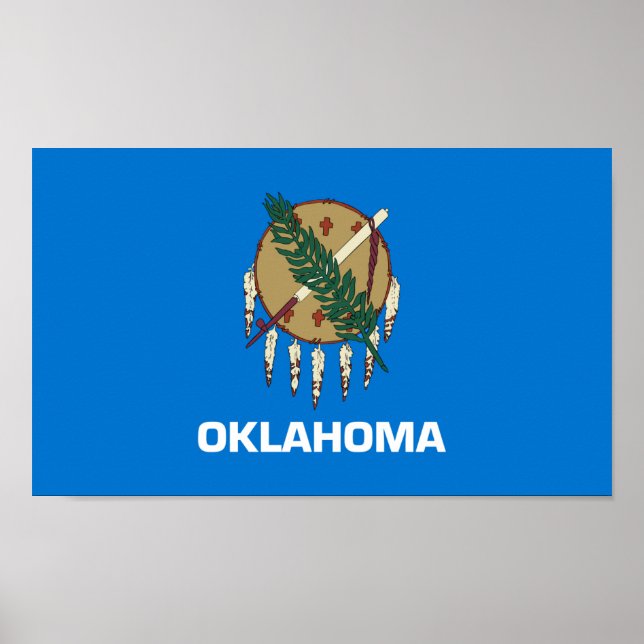 Póster Bandera estatal de Oklahoma (Frente)