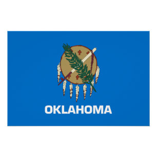 Póster Bandera estatal de Oklahoma