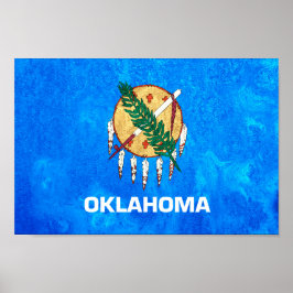 Póster Bandera estatal de Oklahoma