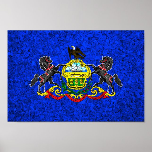 Póster Bandera Estatal de Pennsylvania (Frente)