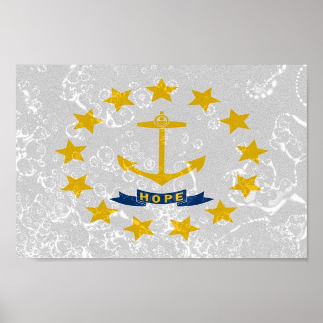 Póster Bandera estatal de Rhode Island (Frente)