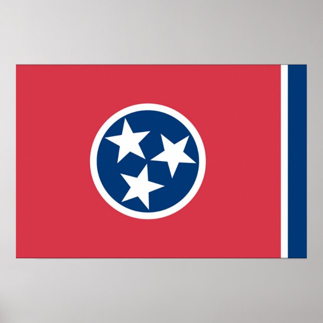 Póster Bandera estatal de Tennessee, Estados Unidos (Frente)