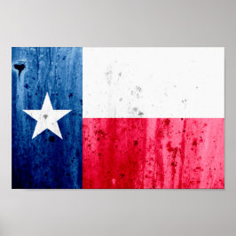 Póster Bandera Estatal de Texas