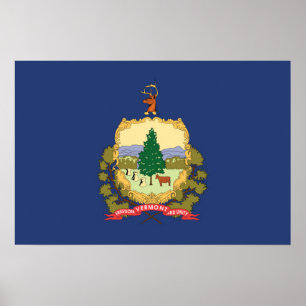 Póster Bandera Estatal de Vermont, Estados Unidos
