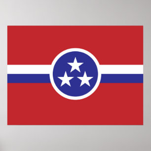 Póster Bandera Estatal Tennessee