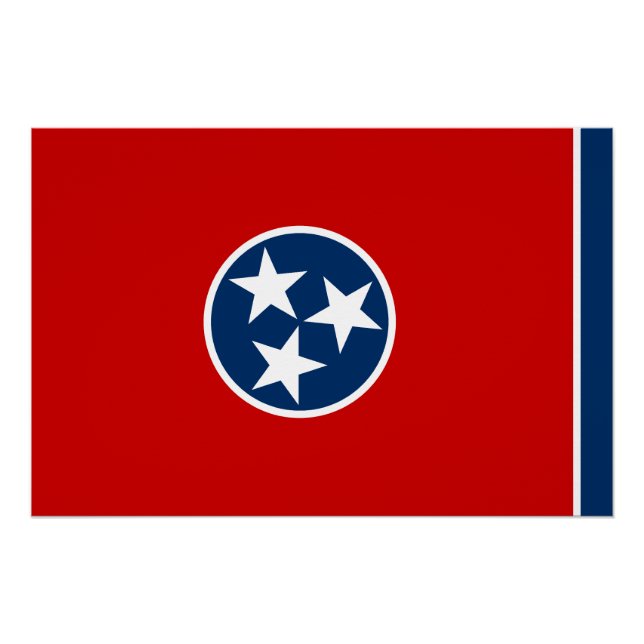 Póster Bandera Estatal Tennessee (Anverso)