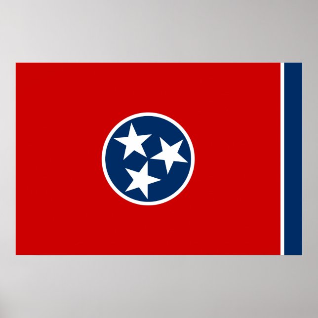 Póster Bandera Estatal Tennessee (Frente)