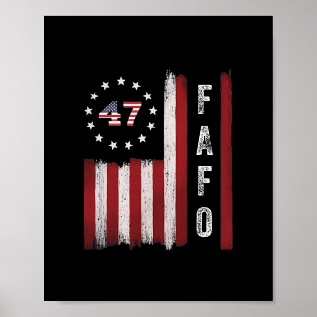 Póster Bandera Fafo Trump Divertida  (Frente)