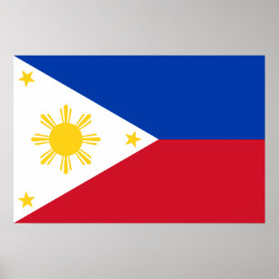 Póster Bandera filipina de Filipinas