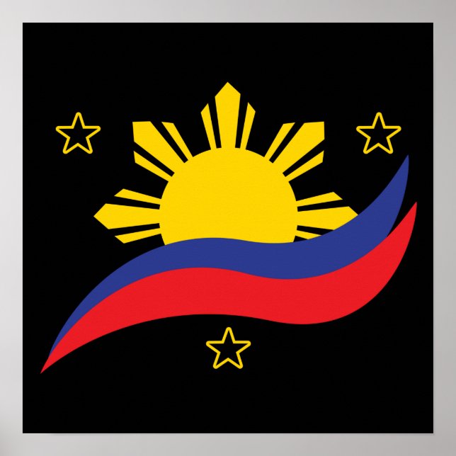 Póster Bandera filipina de Pinoy de Filipinas (Frente)