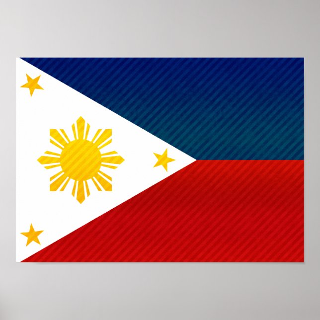 Póster Bandera filipina moderna desnuda (Frente)