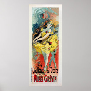 Póster bandera francesa de la vertical del ballet del