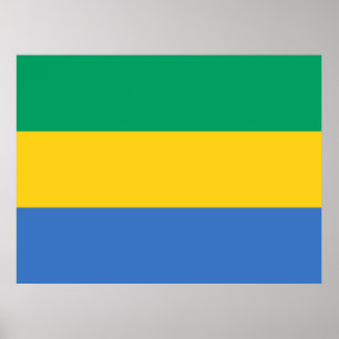 Póster Bandera gabonesa (Gabón)