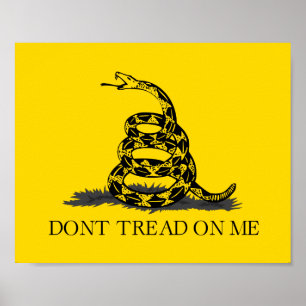 Póster Bandera Gadsden Amarilla Clásica No Pises en Mí