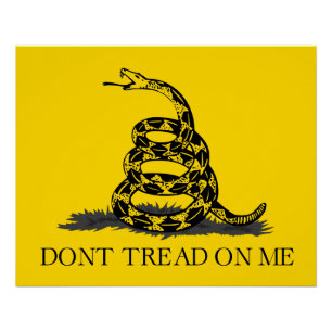 Póster Bandera Gadsden Amarilla Clásica No Pises en Mí