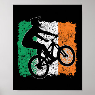 Póster Bandera genial de Irlanda Bandera irlandesa vintag