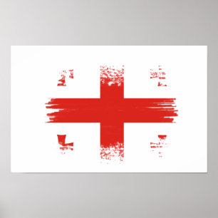 Póster Bandera georgiana